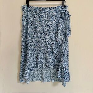 SHEIN Faux Wrap Floral Skirt